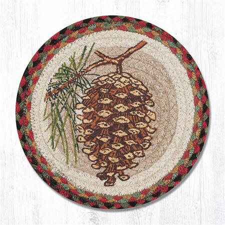 CAPITOL IMPORTING CO 10 x 10 in. Pinecone Printed Round Swatch 80-081P